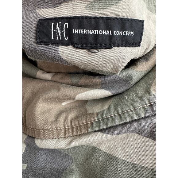 Vintage Y2K Camo Tiered Ruffle Mini Skirt Cargo Style Flare – Size XL - Picture 4 of 5